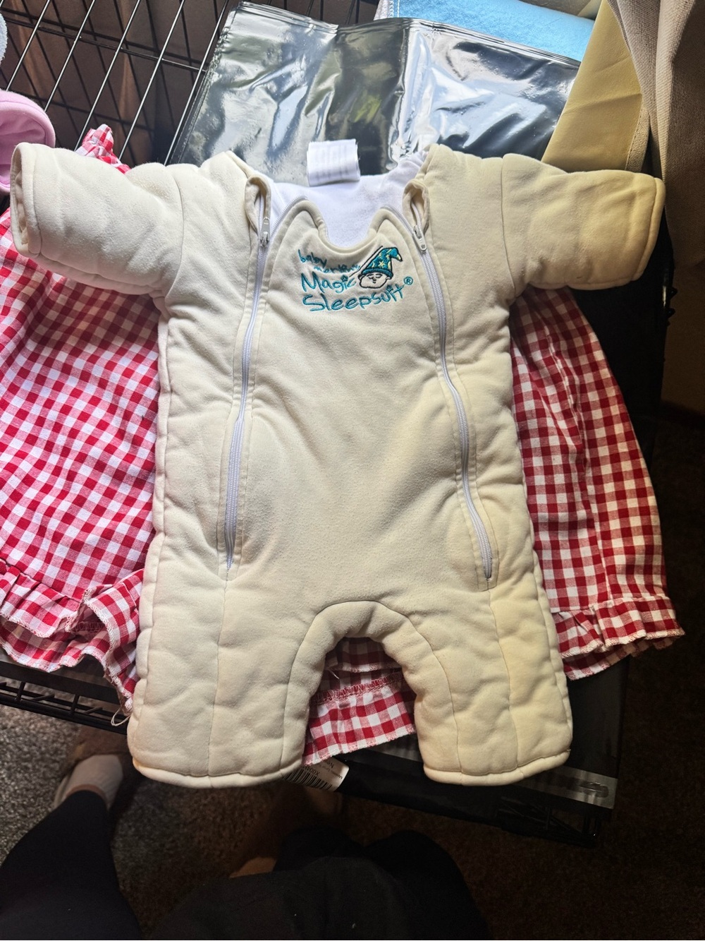 Magic Sleepsuit Cream Infant One-Piece Sleepwear with Dual Zippers